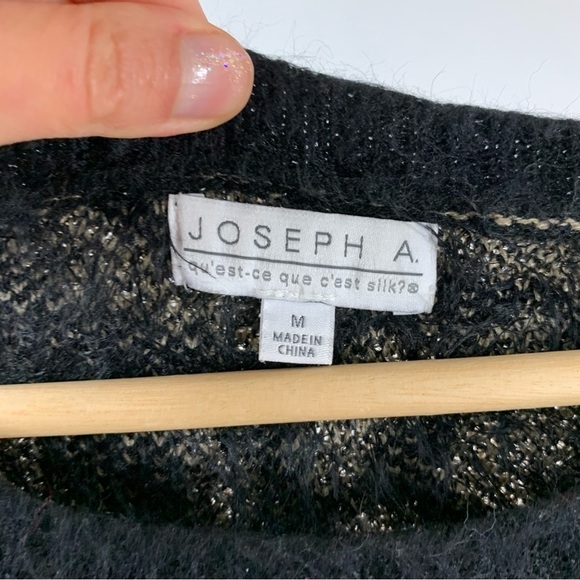 Joseph A. Leopard Print Fuzzy Soft Crew Sweater Poly Blend Medium M - Picture 3 of 7